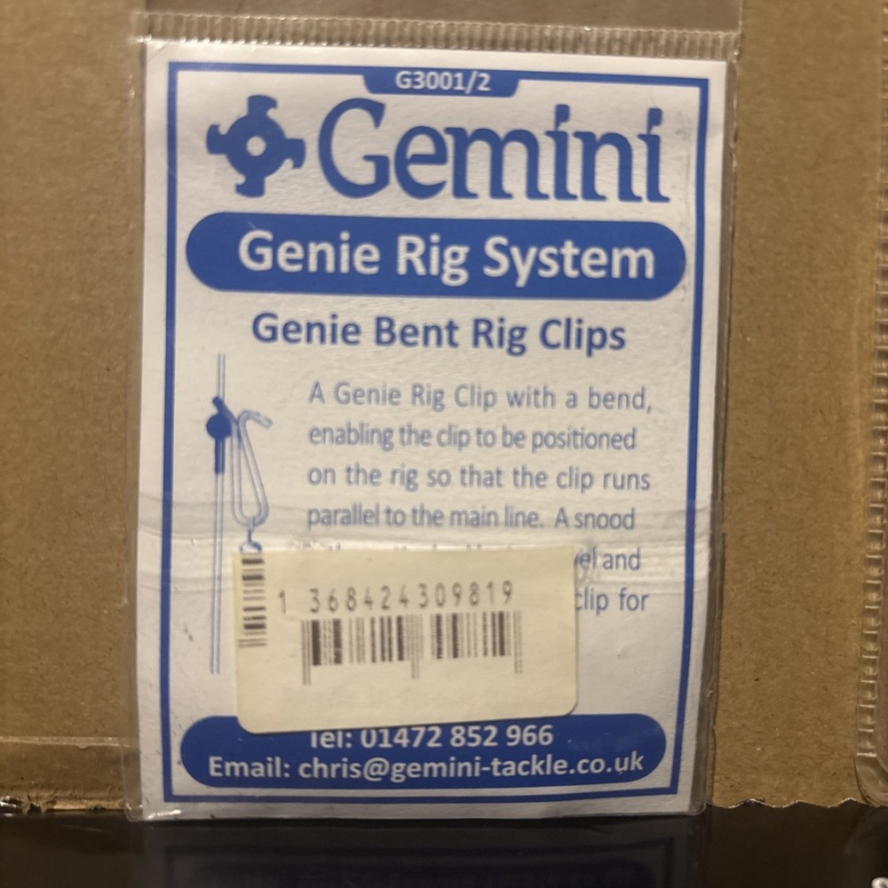 Gemini Genie G3001/2 Bent Rig Clip 10 Pack