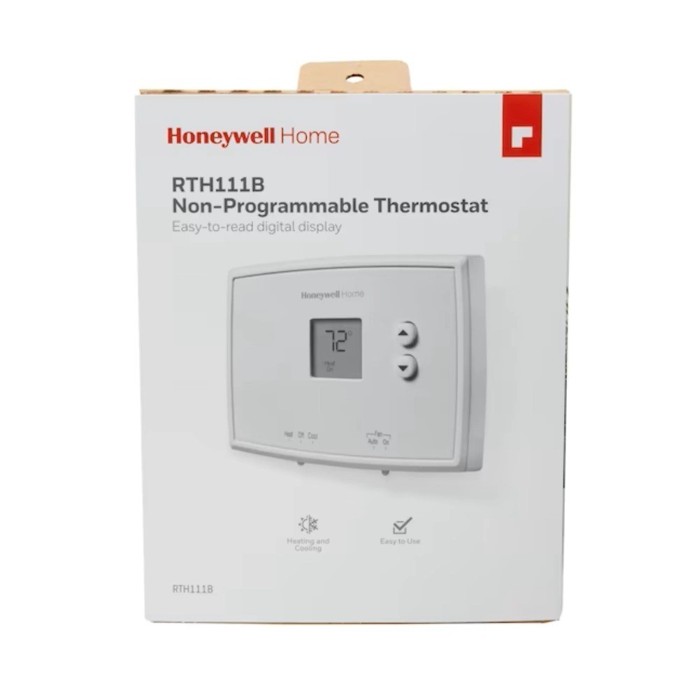 Non-Programmable Thermostat White Manual Home Temperature Control