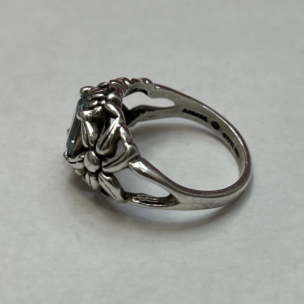 Vintage 925 Solid Sterling Silver Gemstone Ring