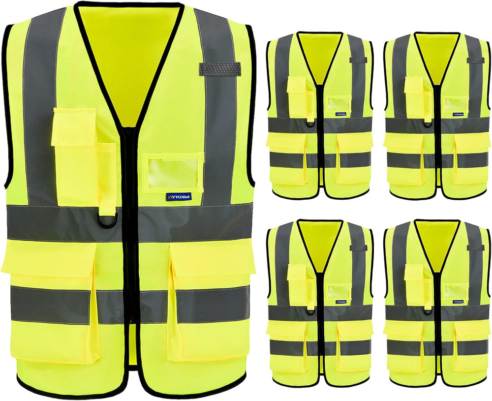 Small High Visibility Reflective Safety Vests 5 Pack