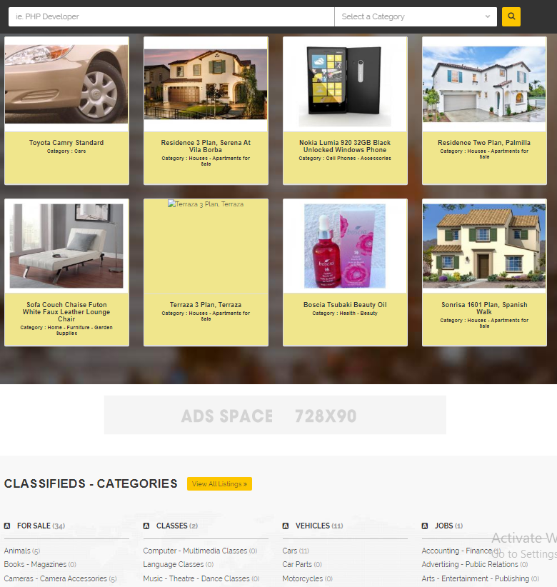 Classified Website - Responsive Unique Free Installation + Hosting