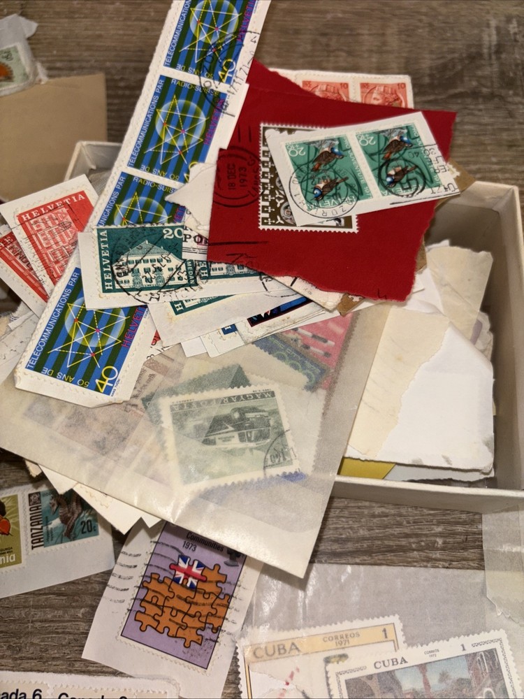 Large Vintage Post Stamps Bundle Job Lot Various Sizes Colours Countries