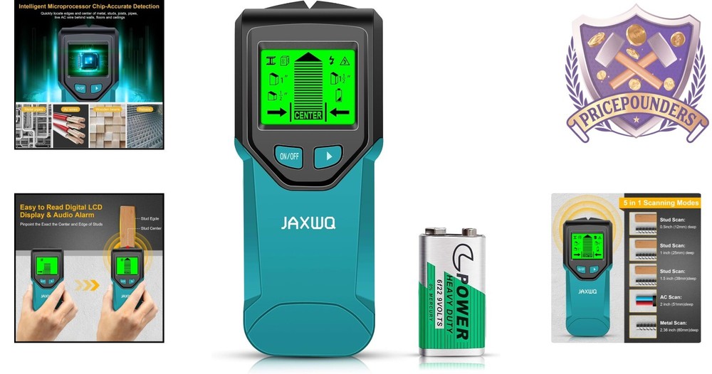 Stud Finder Tool Plastic 5 in 1 LCD Display Accurate Scanner for Home Improve...