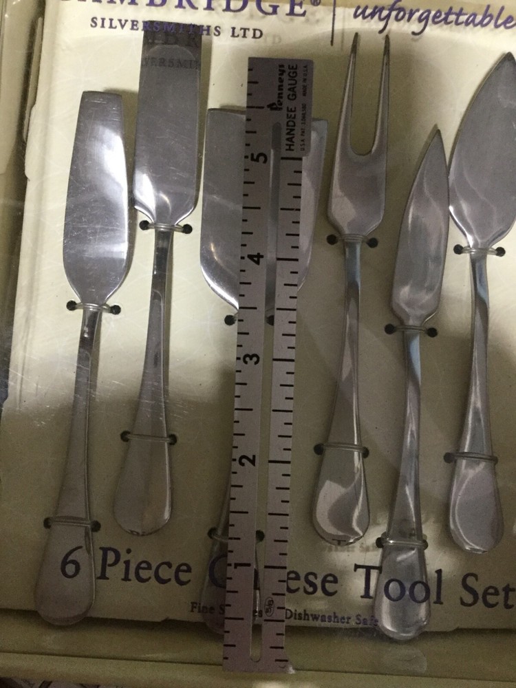 6 piece cheese tool set by Cambridge Silversmiths LTD