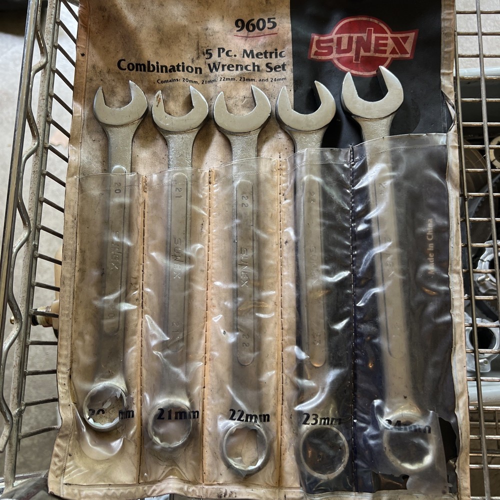 Sunex Tools 9605M 5 Piece Raised Panel Metric Combination Wrench Tool Set