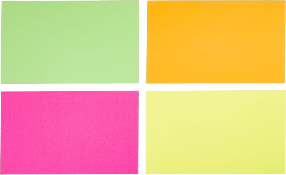 Ruled Index Flash Cards for Studying and Note Taking, Color Coding, Assorted ...