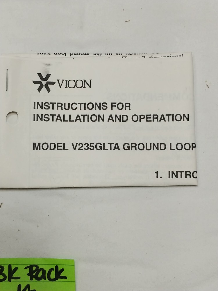 Vicon Industries V235GLTA Ground Loop Transformer *Read Description*