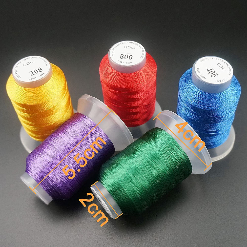 Colors Polyester Machine Embroidery Thread Kit 500M Each