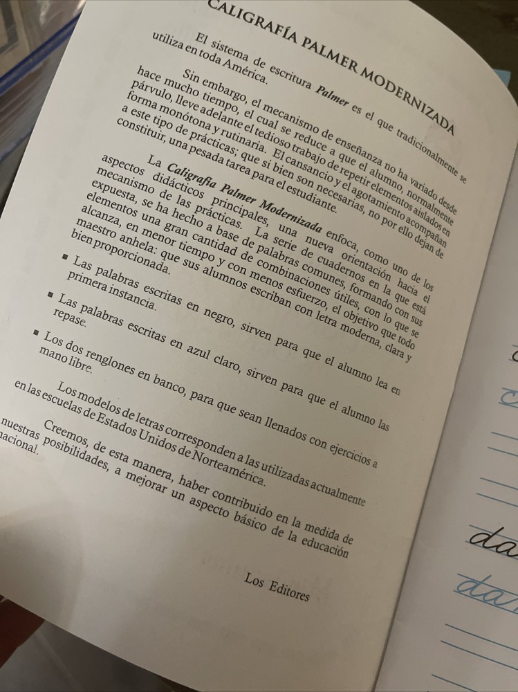 Calligraphy Activities Workbook in Spanish