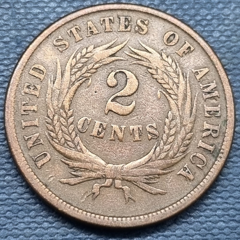 1865 Two Cent Piece 2c VF - XF #101235