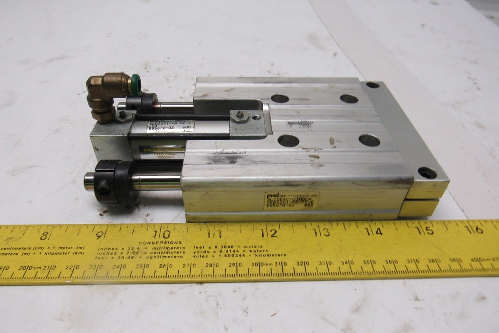 PHD SEB22X11/4-AE-E-PB Pneumatic Linear Slide & Cylinder Assembly
