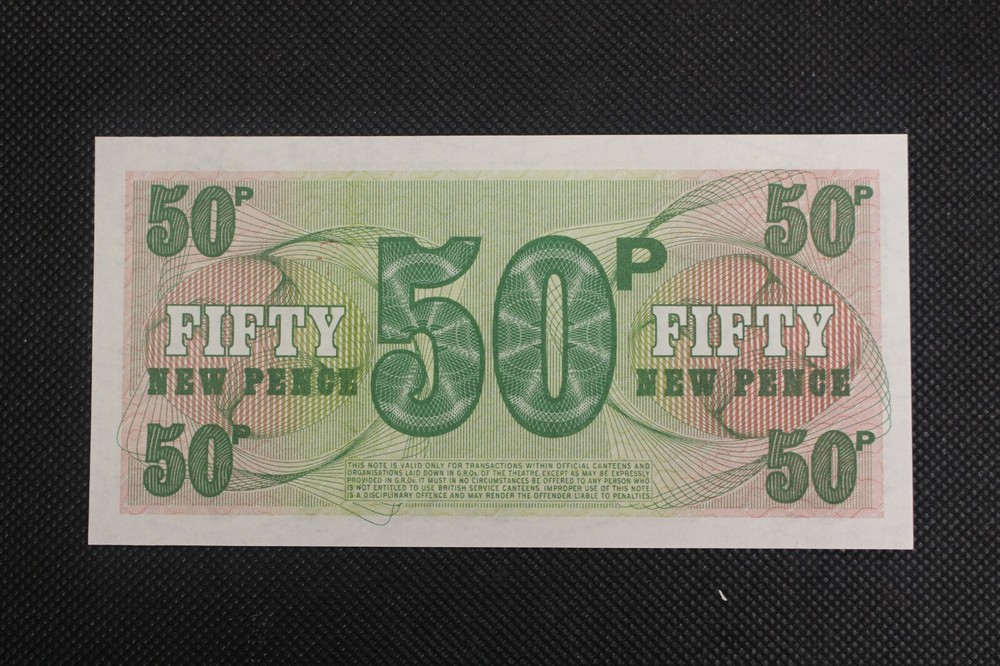 British Armed Forces 50 Pence Uncirculated - 1 Note