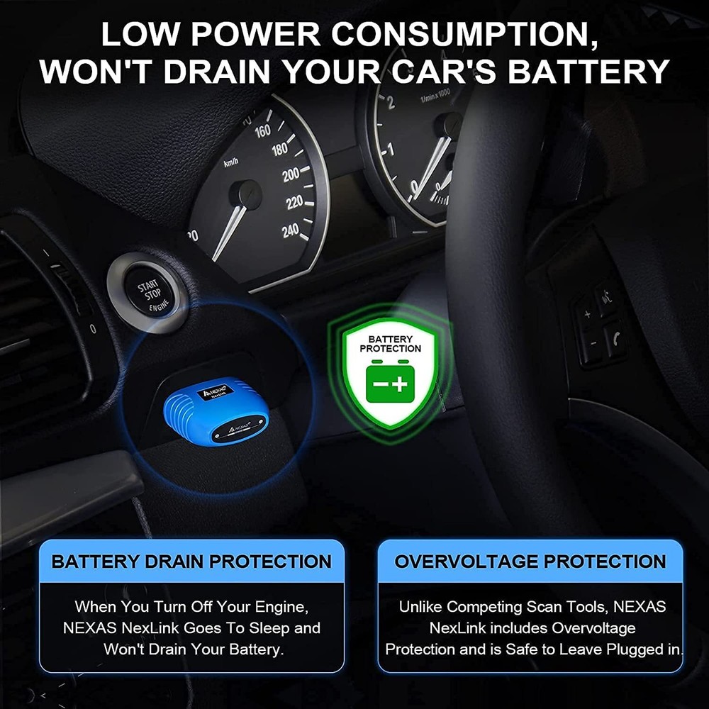 Car & Motorcycle Bluetooth Diagnostic Tool OBD2 Scanner Code Reader Check Engine