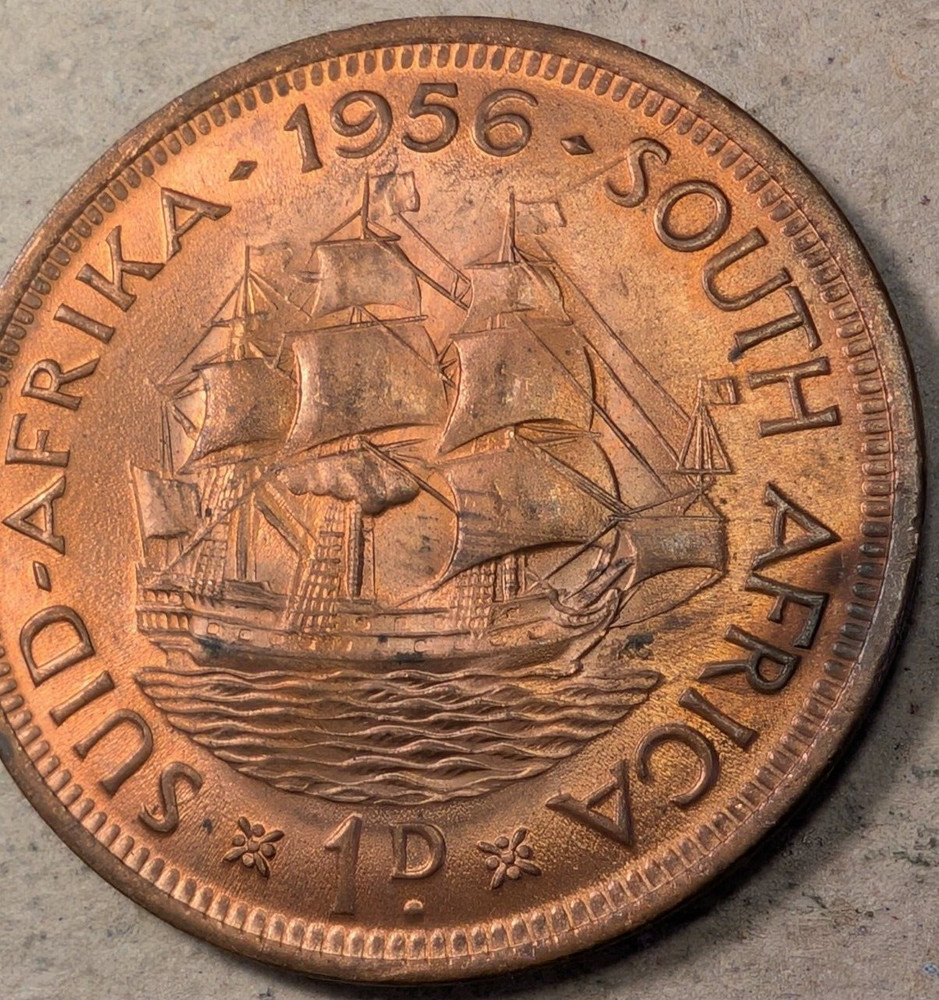 South Africa penny 1956