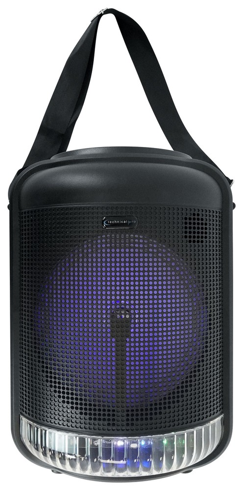 Technical Pro LIT8 Portable Bluetooth Karaoke Machine System w LED+Tablet Stand