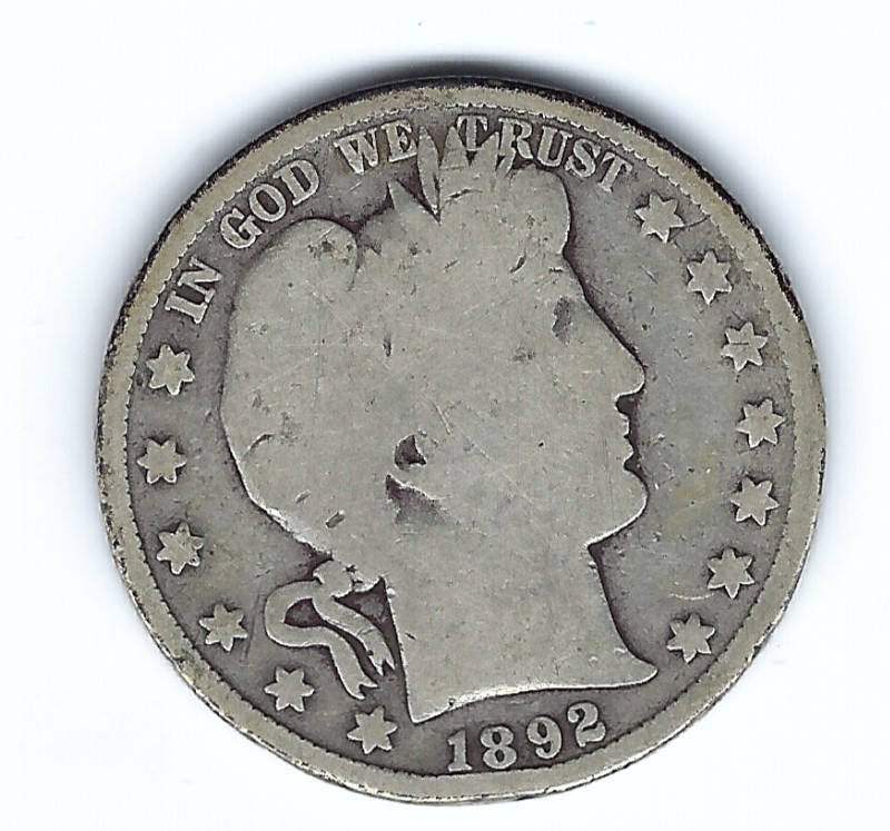 1892 BARBER HALF DOLLAR