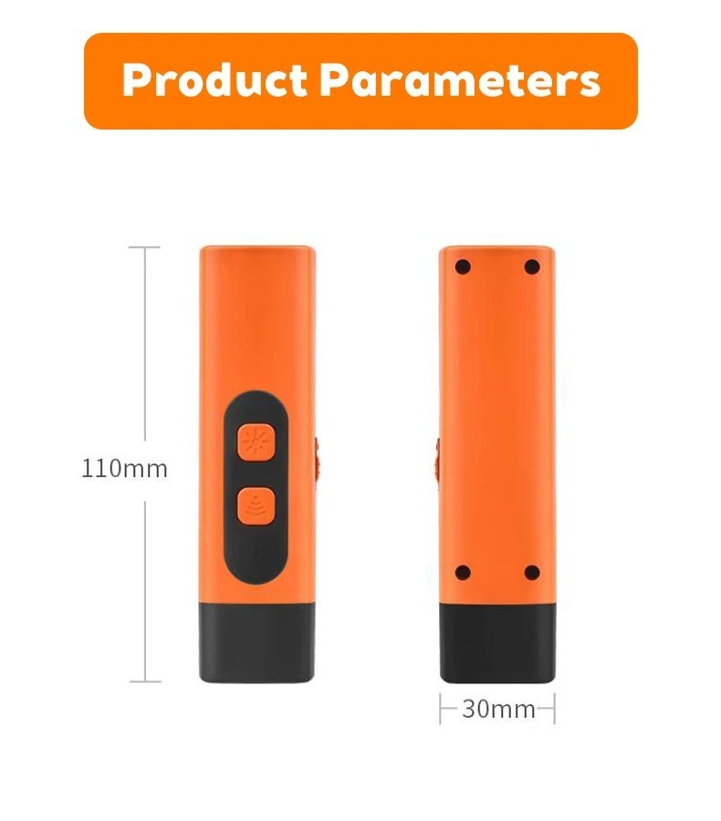 Rechargeable Ultrasonic Dog Bark Control Training Repeller LED Flashlight 🐕