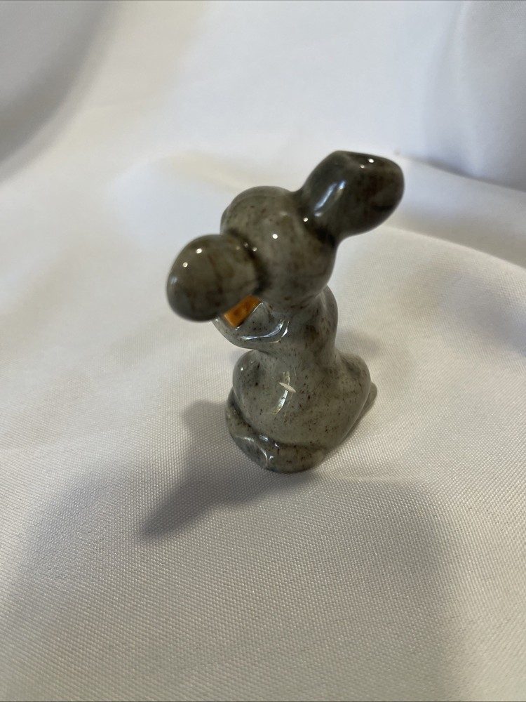 Vintage Mouse Ceramic Mouse Hand Painted Holding Cheese