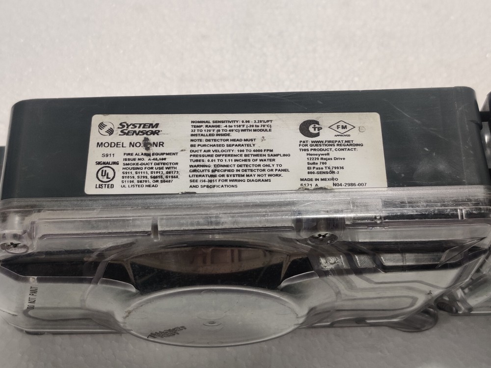 System Sensor Model No. DNR Non-Relay Duct Smoke Detector