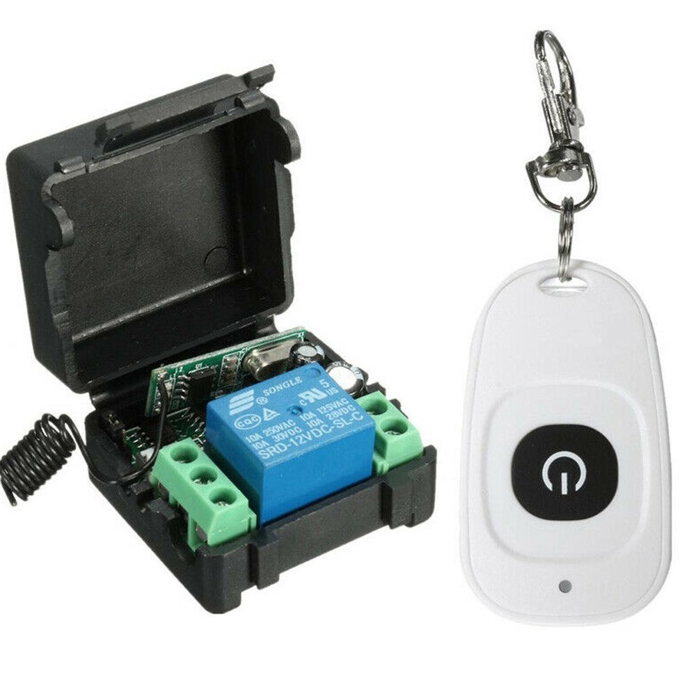 12V Relay/1CH Wireless RF Garage Door Remote Control Switch Receiver Transmitter