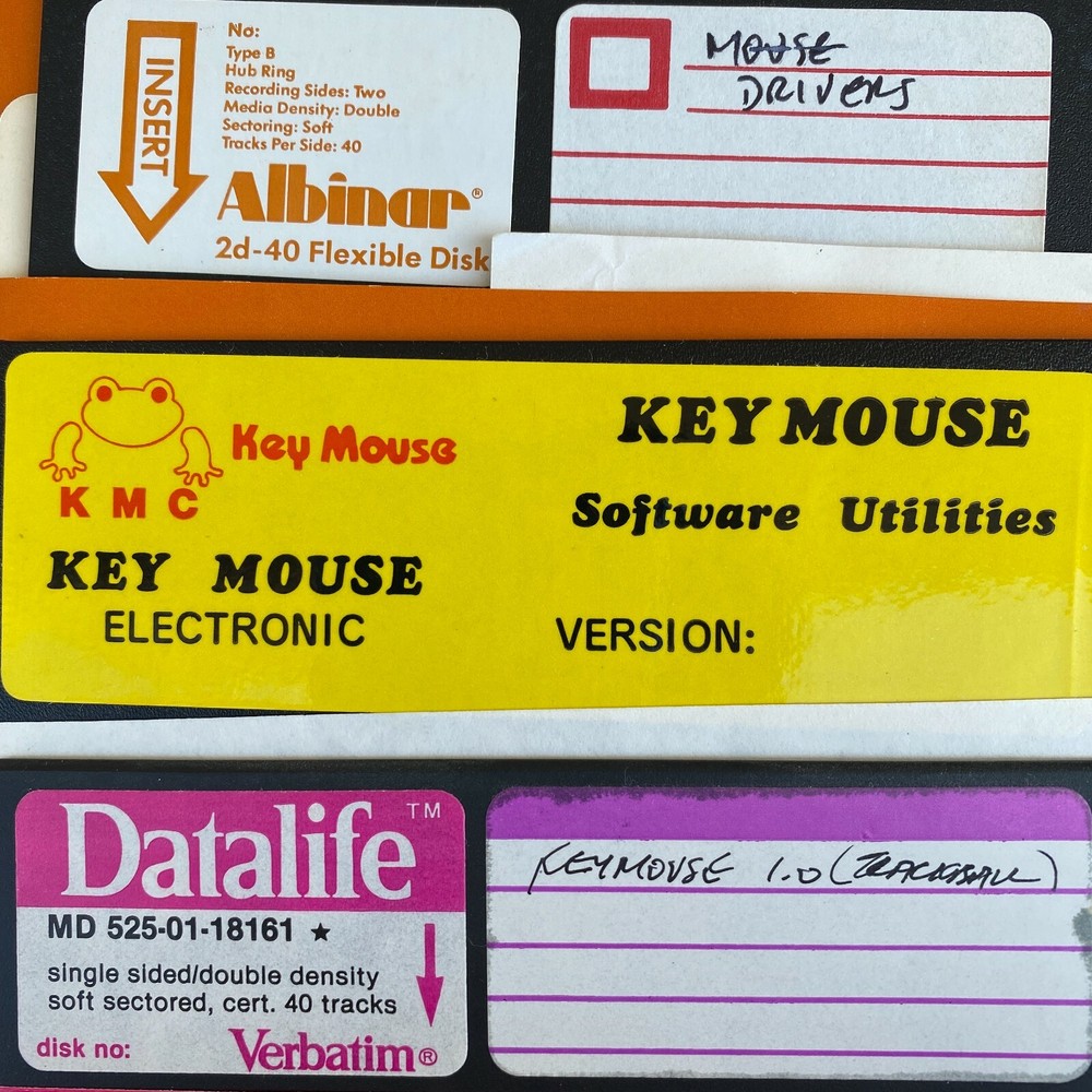 Key Mouse Procorp Utilities Drivers Software Disk 5.25” Floppy Vintage PC Comput