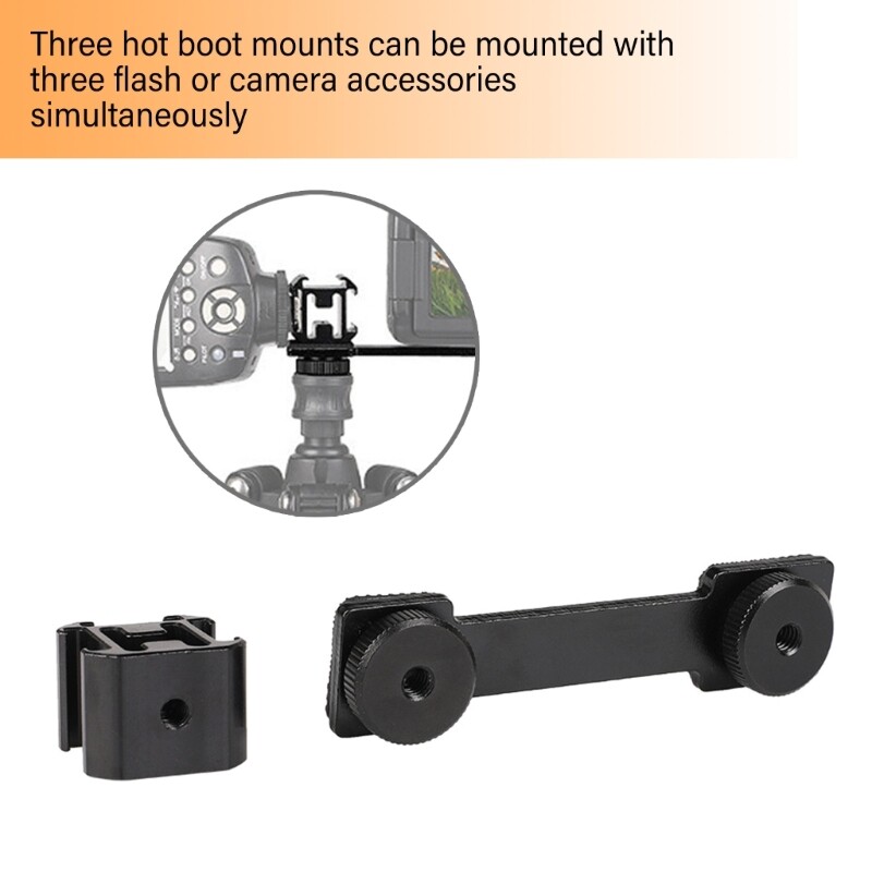 Bracket Mount 3 in 1 Hot Shoe Adapter Multifunctional Camera Accessory