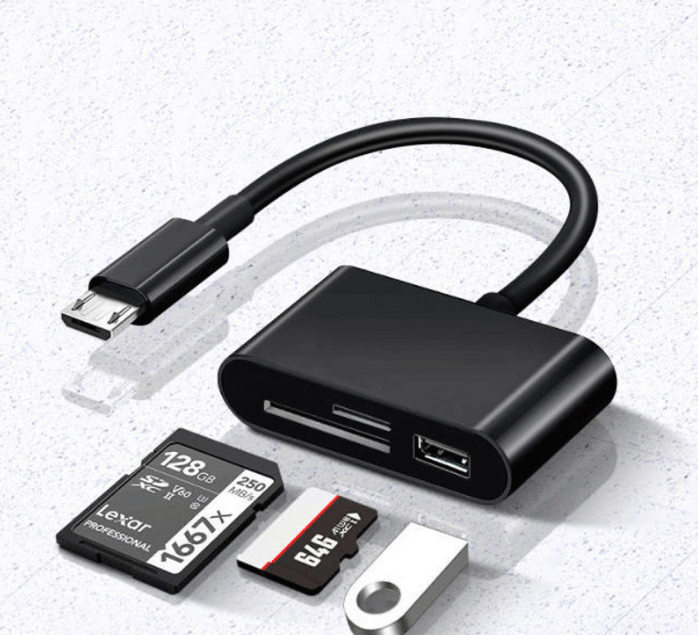 2pcs Type-C card reader mobile computer multi function OTG 2.0 SD / TF / U disk