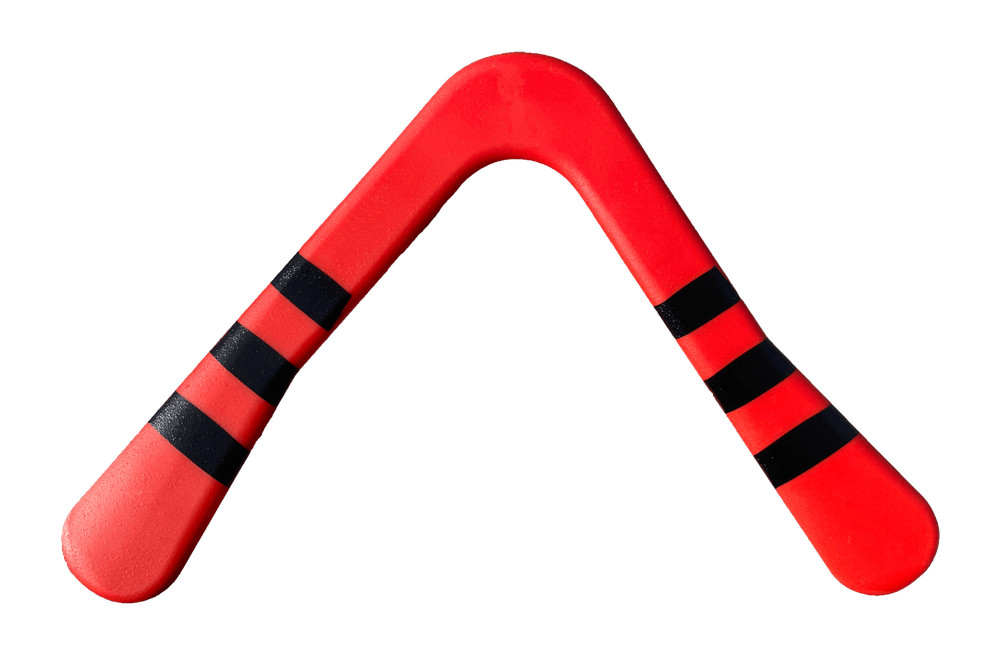 Red Target Boomerangs
