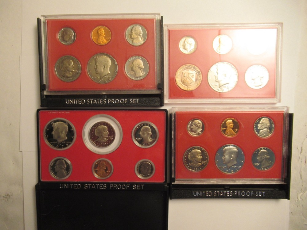FOUR US Mint Proof Sets, 1979-1982