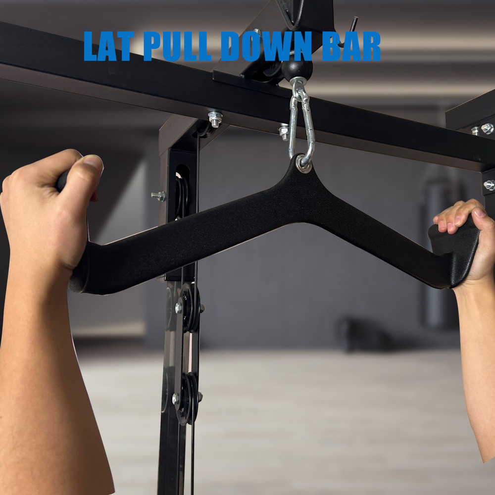 Fitness Rowing Pulley Cable Machine Attachment Handle Grips Lat Pull Down Bar
