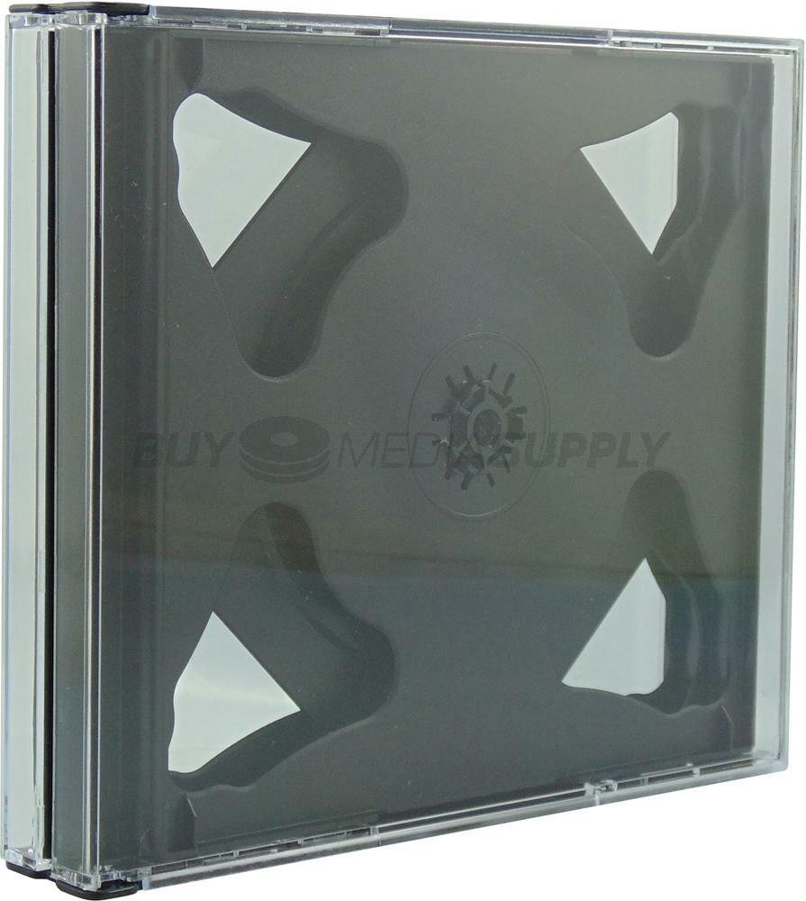 24mm Black Quintuple 5 Discs CD Jewel Case Lot