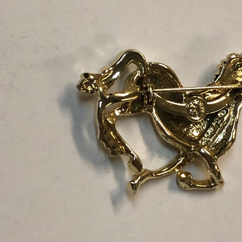 Golden Horse Pin Back Tie Lapel Pin