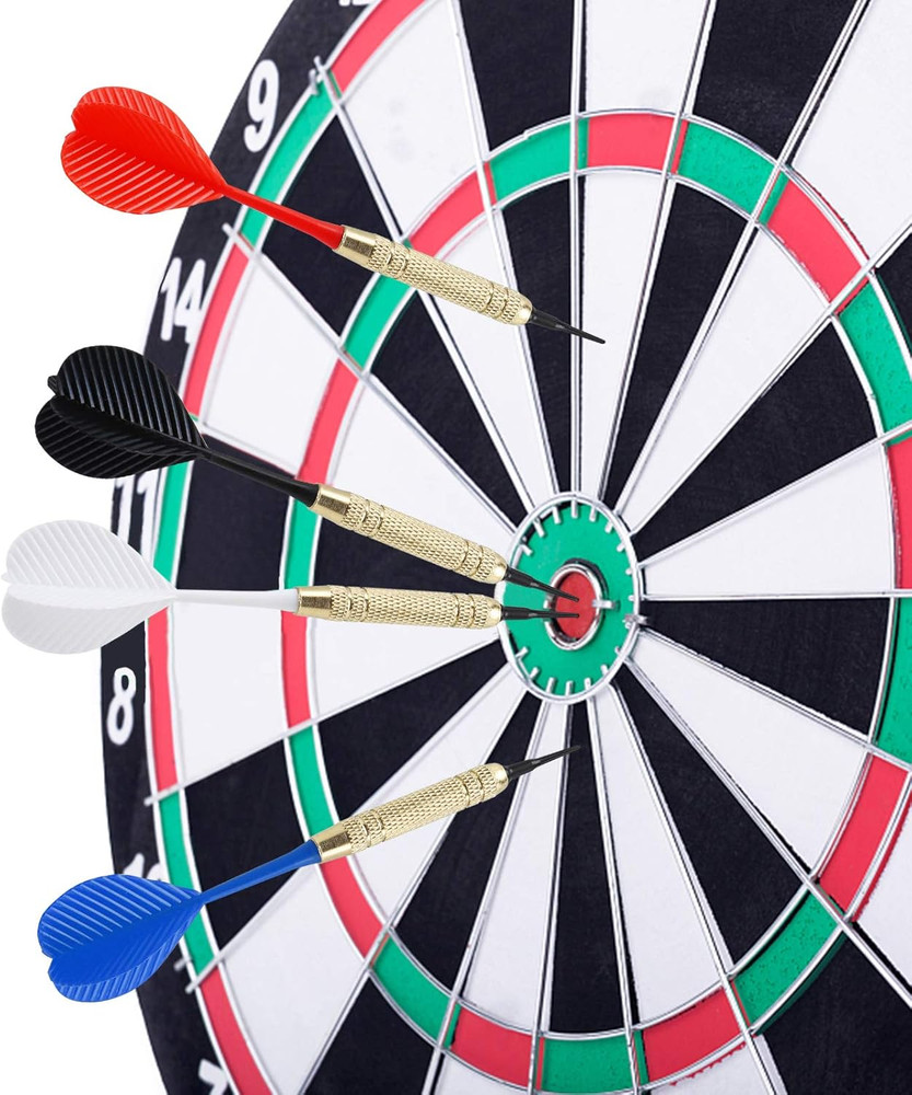 12 Pcs Soft Tip Darts, 18G Plastic Tip Darts Set, Attach Extra 100 Black 2BA Rep