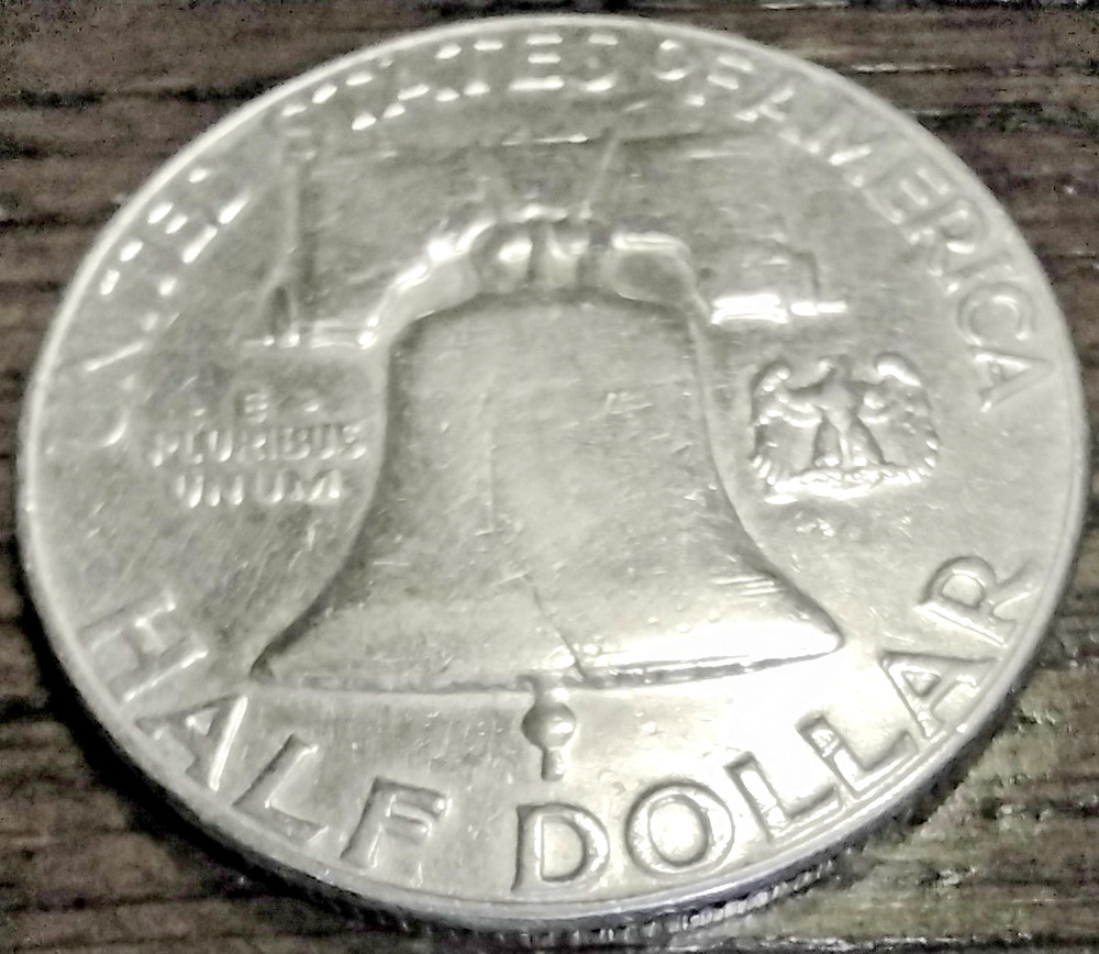 1955 Franklin Half - Bugs Bunny Variety - Cleaned