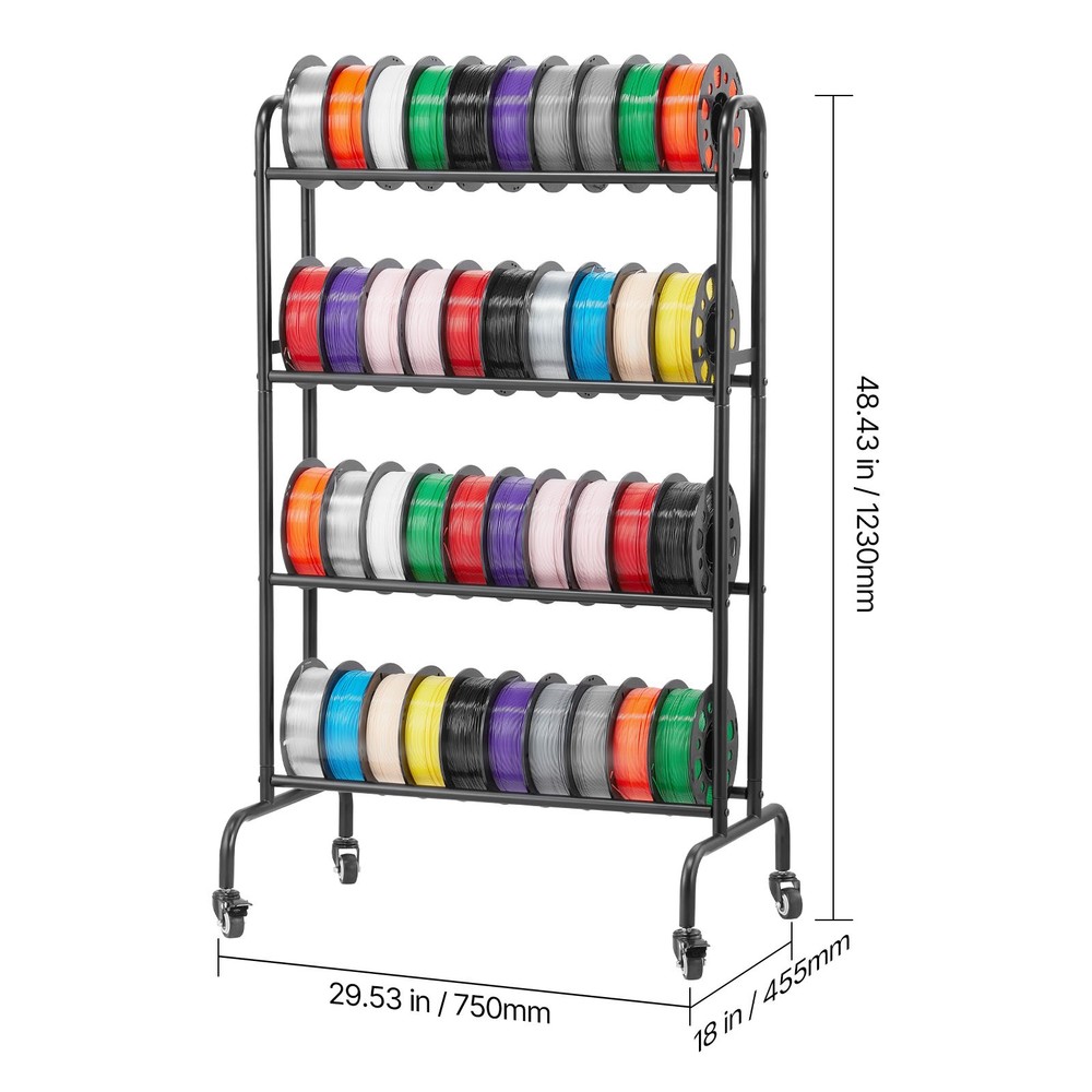 3D Printer Filament Storage Rack 4 Tier Filament Spool Holders Racks