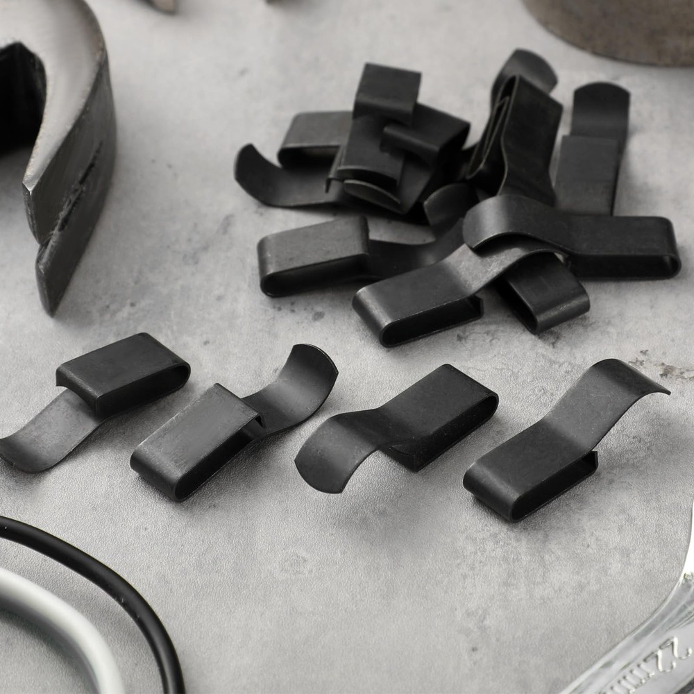 Datanly 30 Pack Trailer Frame Wire Clips Black Push-On Chassis 1/4'',
