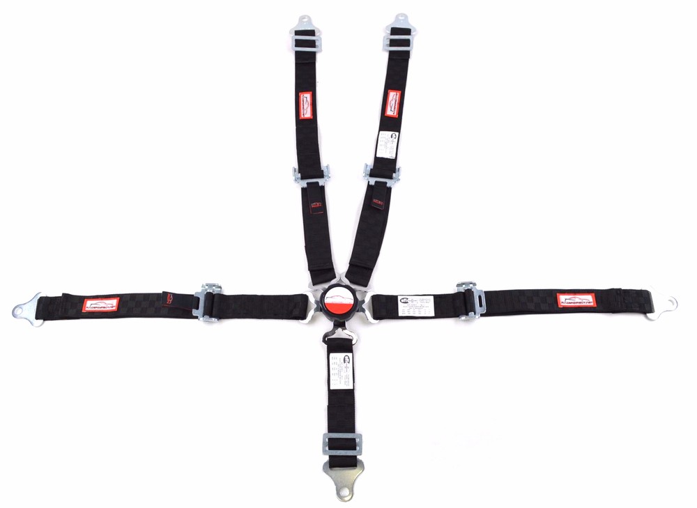 YOUTH HARNESS 2" SFI 16.1 PULL DOWN LAP BELT CAM LOCK BLACK CHECKERBOARD