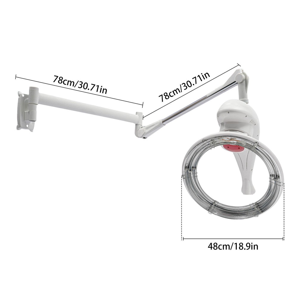 360° Orbiting Rotating Hair Dryer Salon Wall-Mount Hair Drying Perming Processor