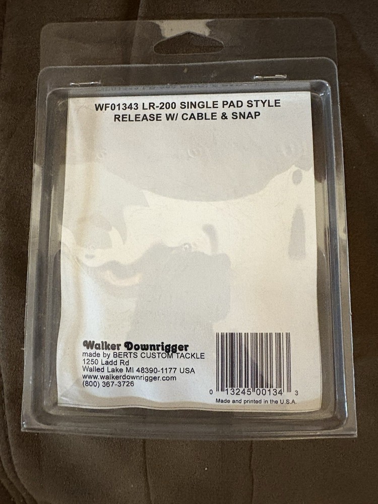 Walker Downrigger Single Pad Line Release LR-200