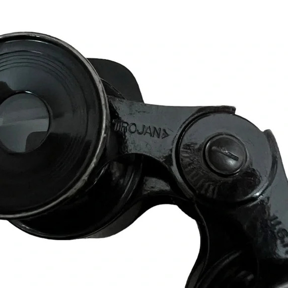 Vintage Trojan USA Made Binoculars with Strap Black Pre-Owned *Please Read*