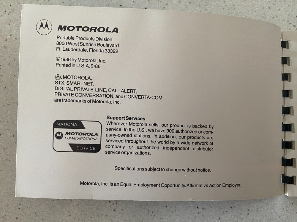 STX Smartnet Motorola Manual User's Guide