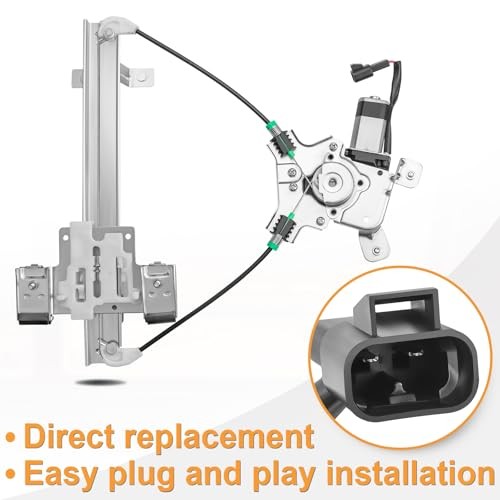 Rear Left Driver Side Power Window Regulator with Motor fit Rear Driver Side