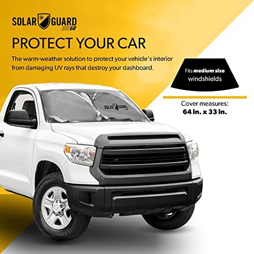 SolarGuard Go Interior Sunshade for Car Windshield - Reflective Car Medium