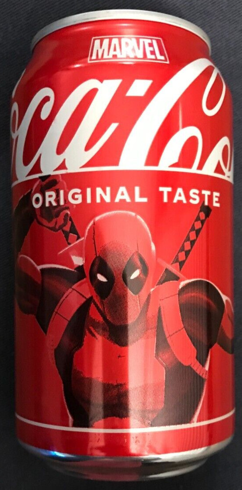 Coca Cola Marvel Universe Deadpool Can Limited Edition Bottom Opened Empty 2024