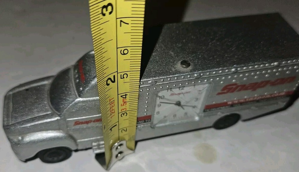 Snap On Step Van Tool Truck Desk Clock 5x1.5in
