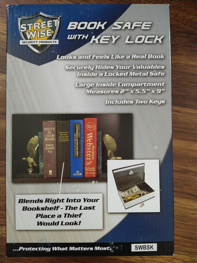 Street Wise Book Safe with Key Lock