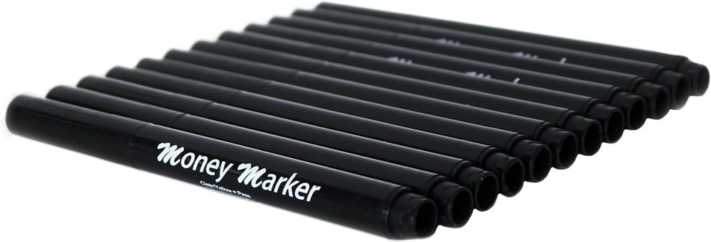 Chisel Tip Money Marker 12-Pack - Essential Counterfeit Bill Protection