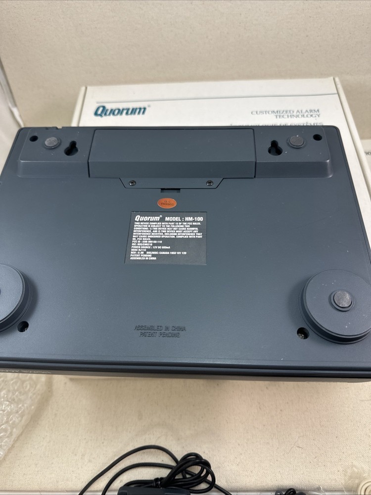 Quorum Home Master HM-100 Security System with remote , cassette , AC adapter