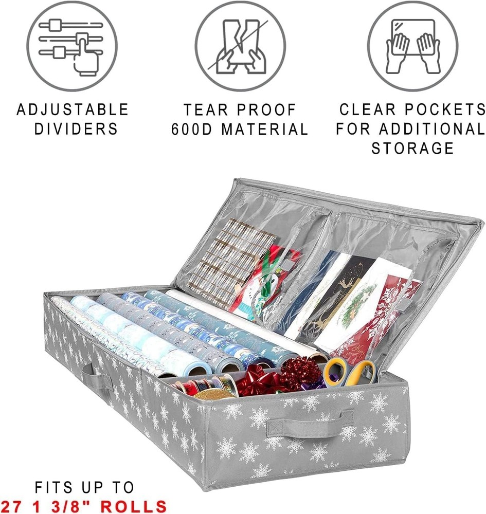 HOLDN’ STORAGE Premium Wrapping Paper Storage Container Underbed Storage 600D