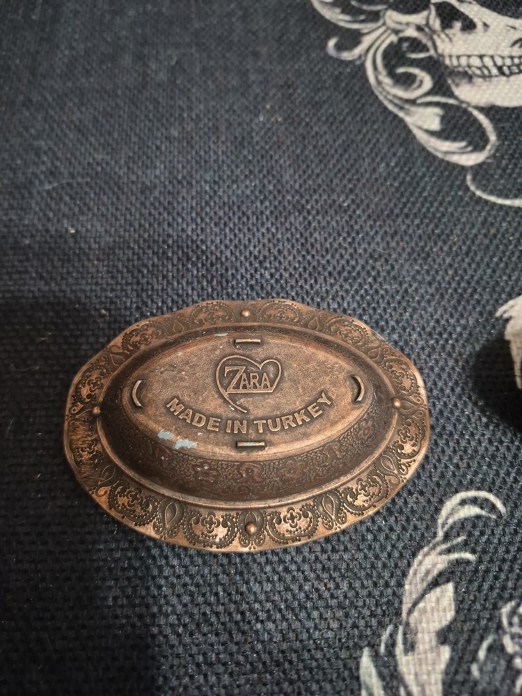 Zara Bronze Container with Lid Made In Turkey